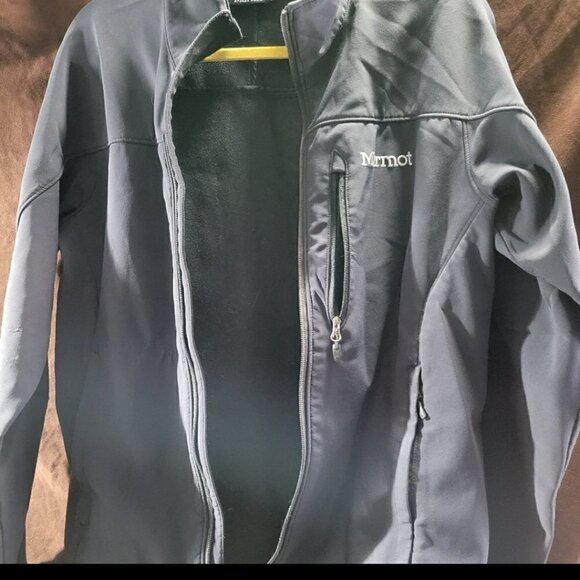 Marmot Men's Black Gravity Softshell Zip Up Fleece Lined Jacket Size Small - Picture 4 of 9